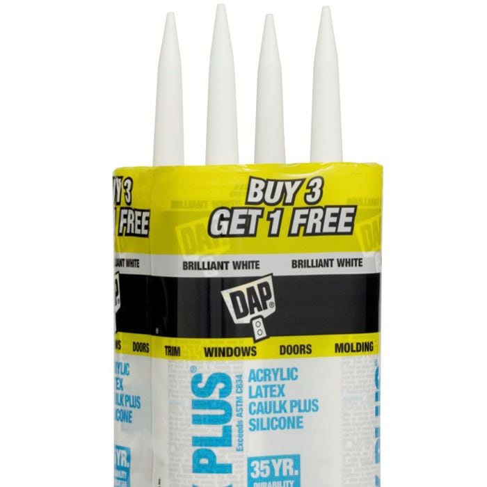A multi-pack of DAP caulk cartridges.