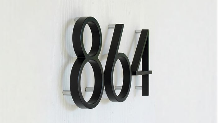 Self Adhesive 3D Number Stickers 0-9 Number Sticker Extra Large Apartment  Metal Building Floating Exterior House Acrylic Number