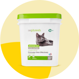 A tub of So Phresh cat litter.