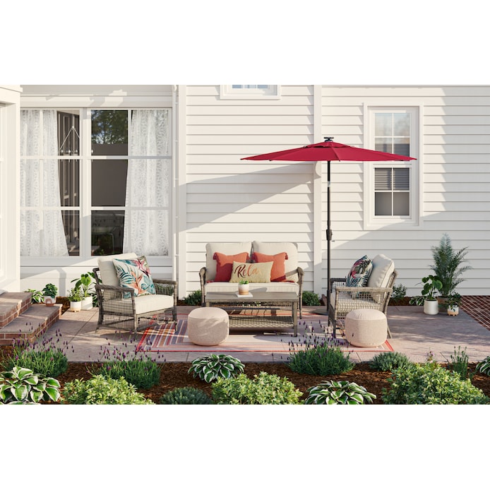 allen + roth  Ivy Meadows 4-Piece Conversation Set with Cream Cushions Collection