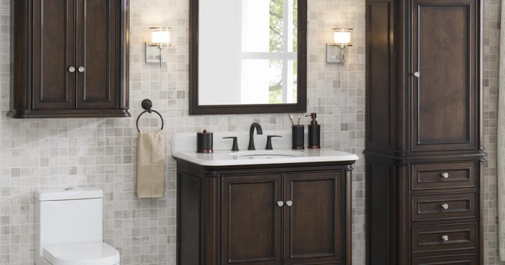 Full height bathroom cabinet