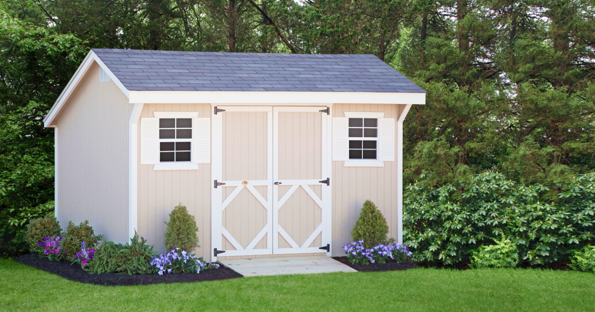 Garden Shed Backyard Lawn Steel Roof Style Outdoor Storage Sheds 4 x 6 Feet 