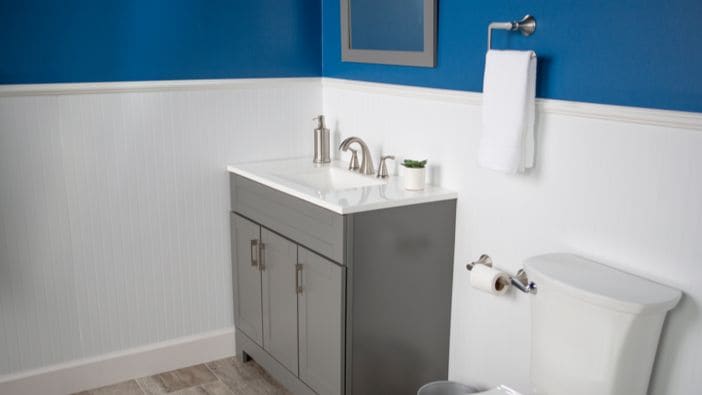How To Install A Bathroom Vanity And Sink - Fix Bathroom Sink To Wall