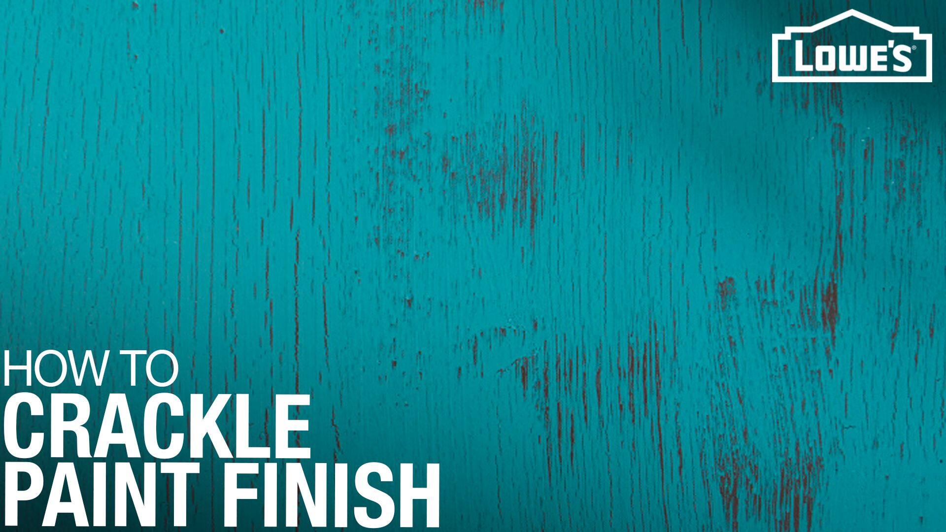 How to Crackle Paint Finish 