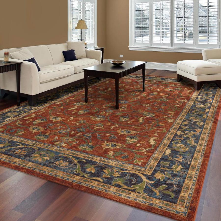 allen + roth Breelynn Red Indoor Oriental Area Rug (Common: 8 x 10 ...