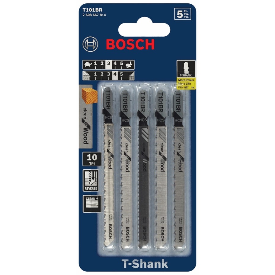 Bosch 5 Pack 4 In T Shank High Carbon Steel Jigsaw Blade At Lowes Com