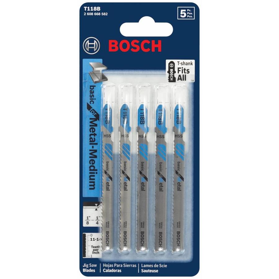 Bosch 5 Pack 3 5 8 In T Shank High Speed Steel Jigsaw Blade At