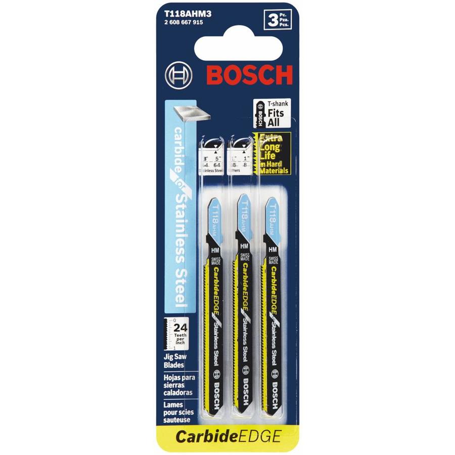 Bosch 3 Pack 3 1 4 In T Shank Carbide Tooth Jigsaw Blade At Lowes Com