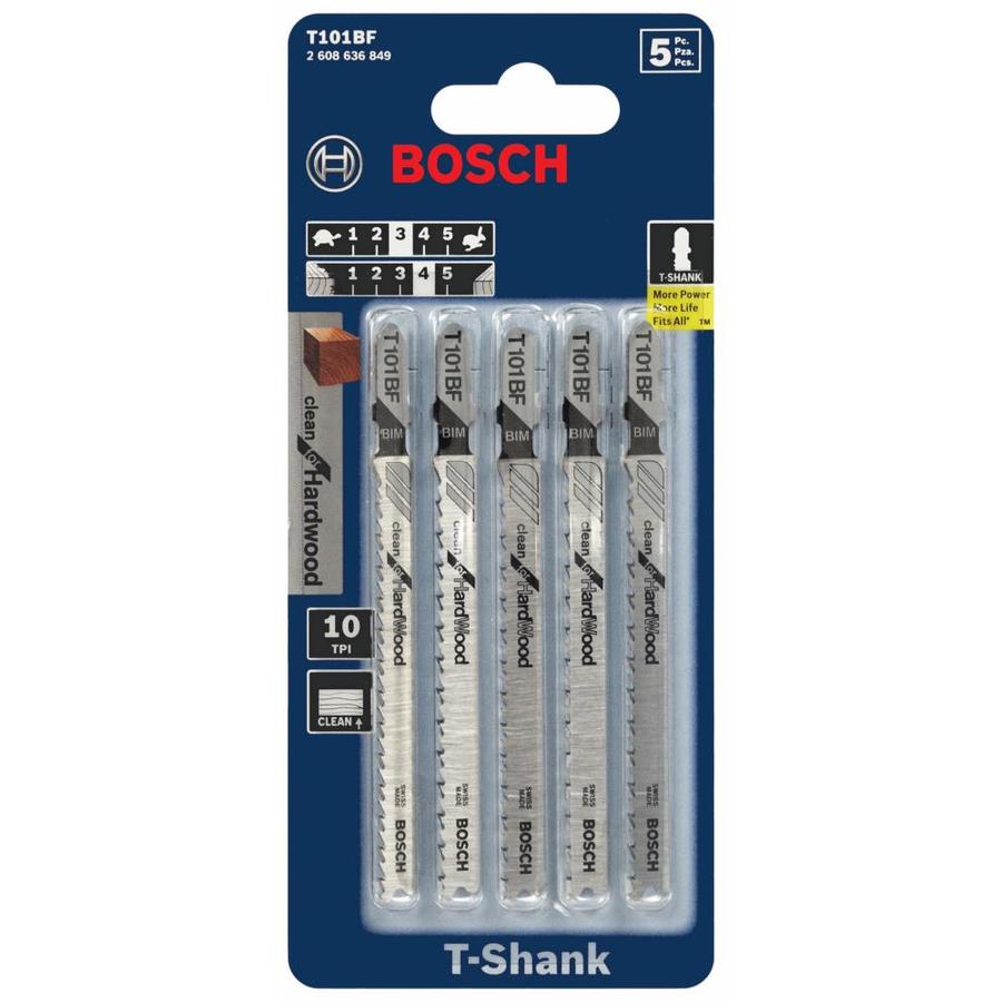 Bosch 5Pack 4in Tshank Bimetal Jigsaw Blade in the Jigsaw Blades