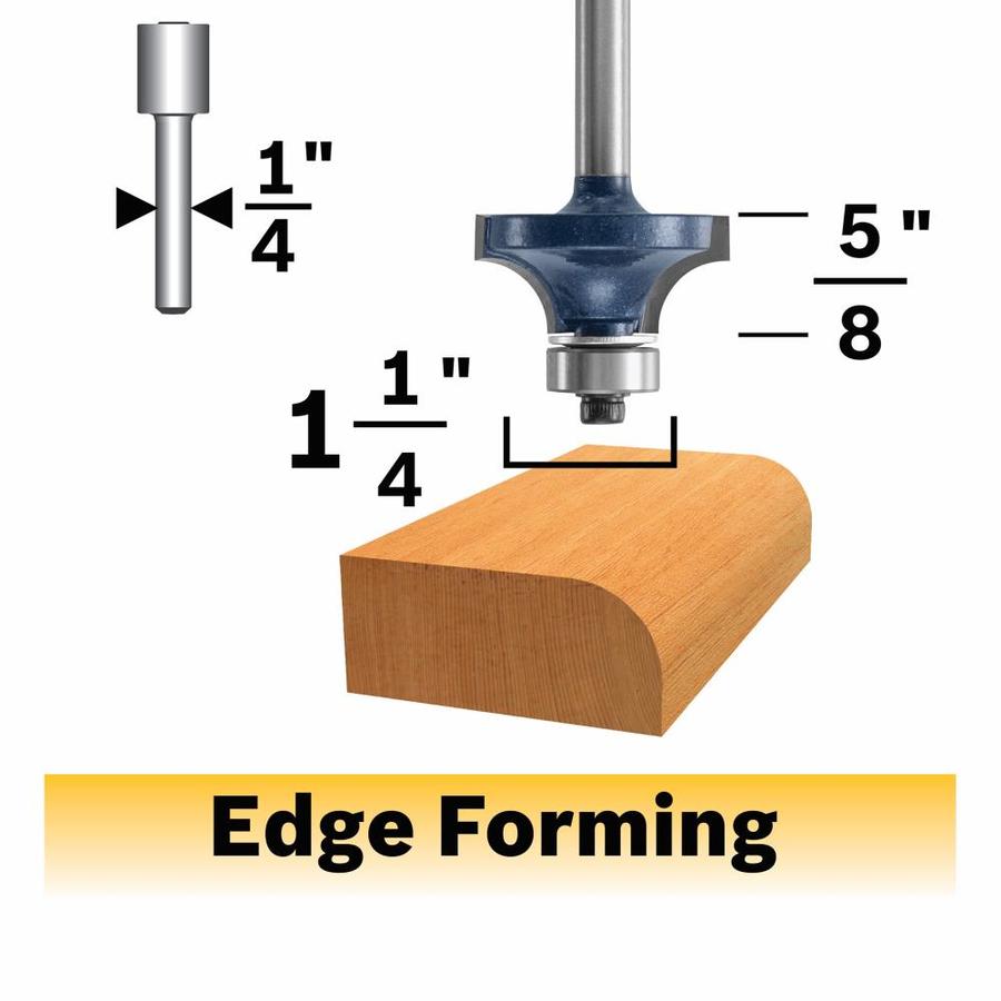 Bosch 3 8 In Carbide Tipped Roundover Router Bit At Lowes Com