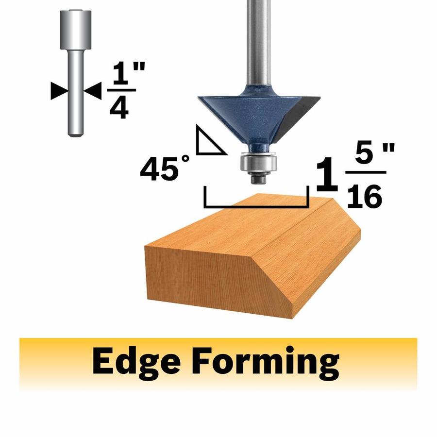 Bosch 5/8in CarbideTipped Chamfer Router Bit at