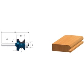 Bosch 1/8-in Carbide-Tipped Edge Beading Router Bit