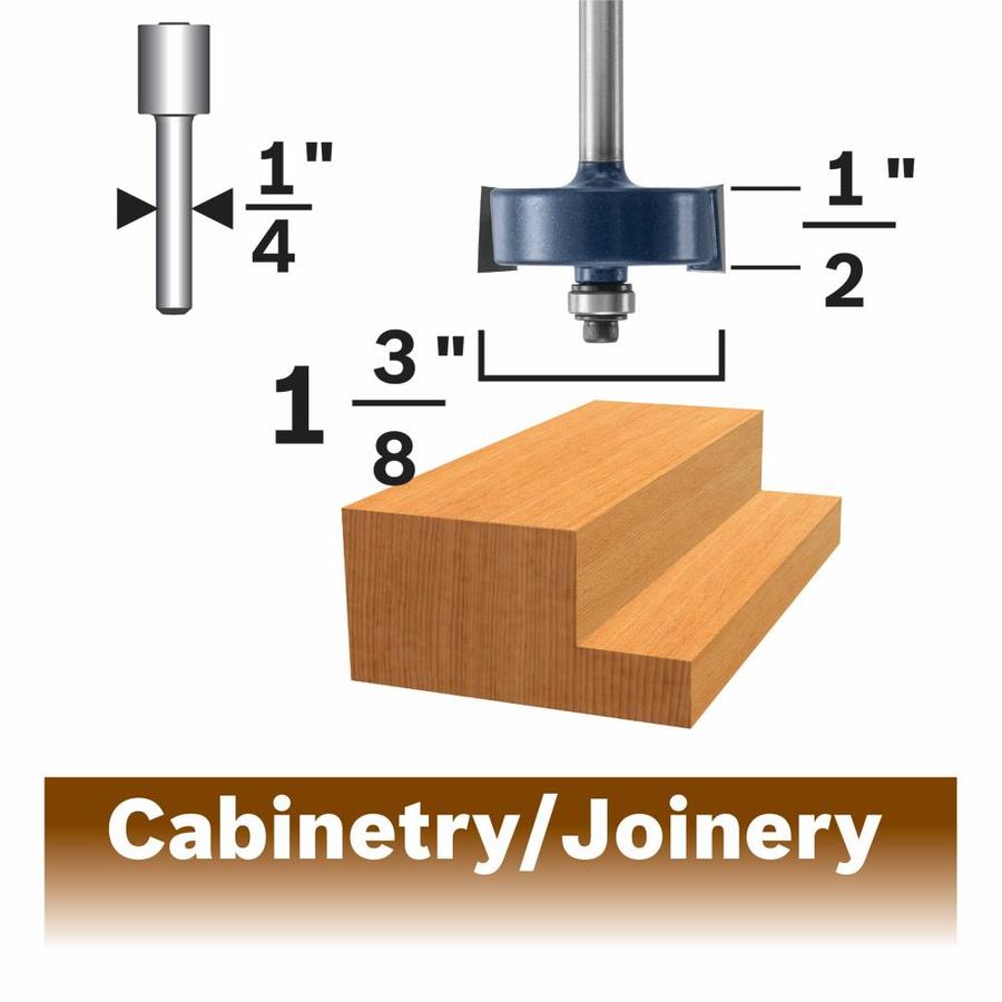 Bosch 1 3 8 In Carbide Tipped Rabbeting Router Bit At Lowes Com