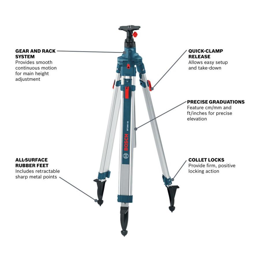 Bosch Aluminum Tripod in the Laser Level Accessories department at ...