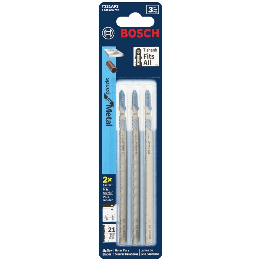 Bosch 3 Pack 5 1 4 In T Shank Bi Metal Jigsaw Blade At Lowes Com