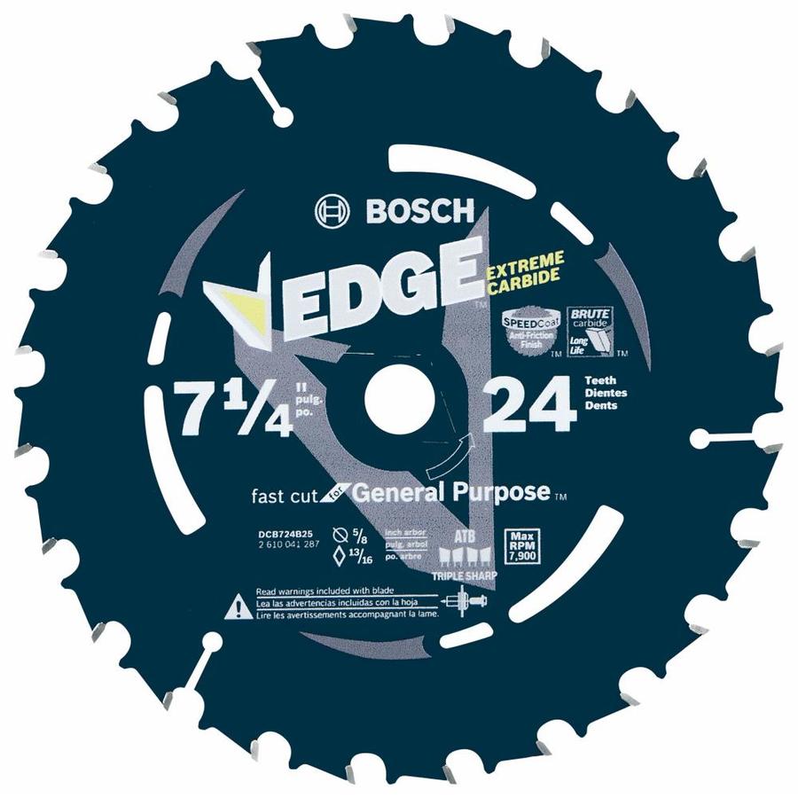Bosch Edge 71/4in 24Tooth Tungsten CarbideTipped Steel Circular Saw