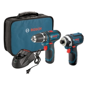 Bosch 2-Tool 12-Volt Max Power Tool Combo Kit with Soft Case (Charger Included and 2-Batteries Included)