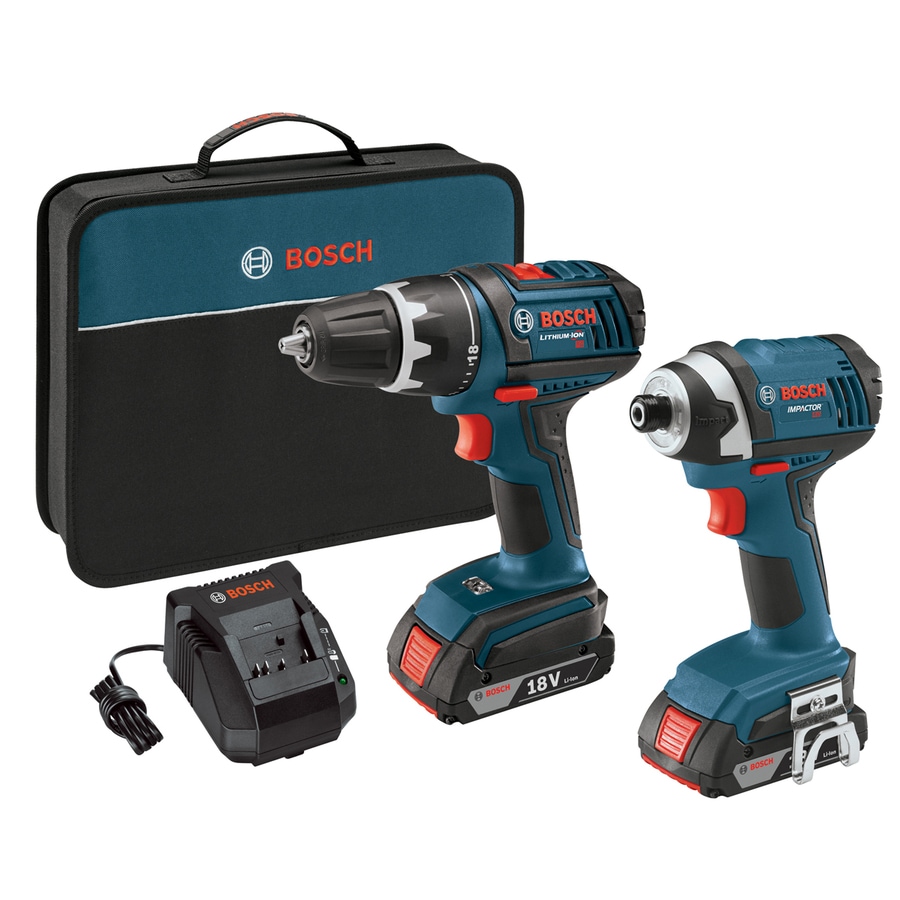 Bosch 2 Tool 18 Volt Power Tool Combo Kit With Soft Case Charger