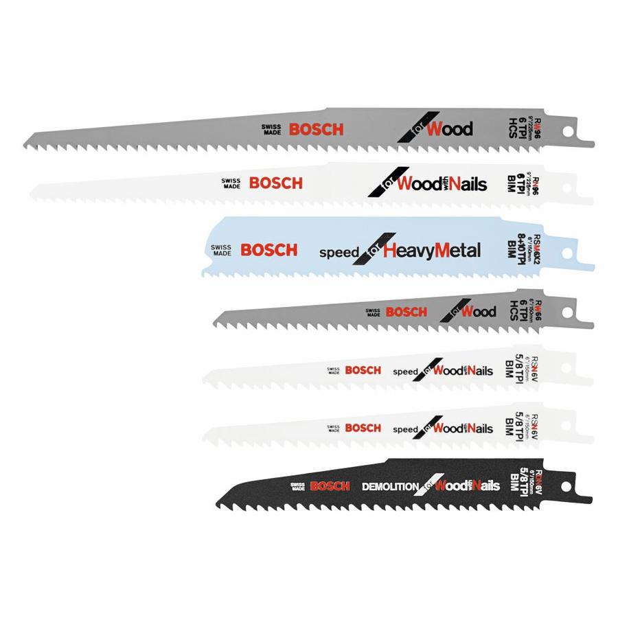 Bosch 7 Pack Demolition Reciprocating Saw Blade Set At Lowes Com