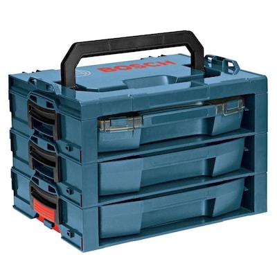 Bosch L Rack 17 25 In 3 Drawer Blue Plastic Tool Box At Lowes Com