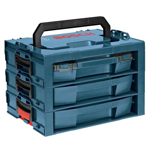 Bosch LRACK 17.25in 3Drawer Blue Plastic Tool Box at