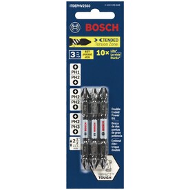 Bosch 3-Piece Phillips Alloy Steel Hex Shank Screwdriver Bit Set