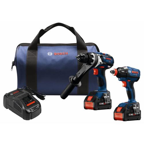 Bosch CORE18V 2-Tool Core18v Brushless Power Tool Combo Kit With Soft ...