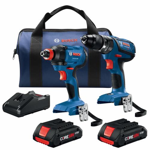 Bosch 2 Tool Core18v Power Tool Combo Kit With Soft Case Charger