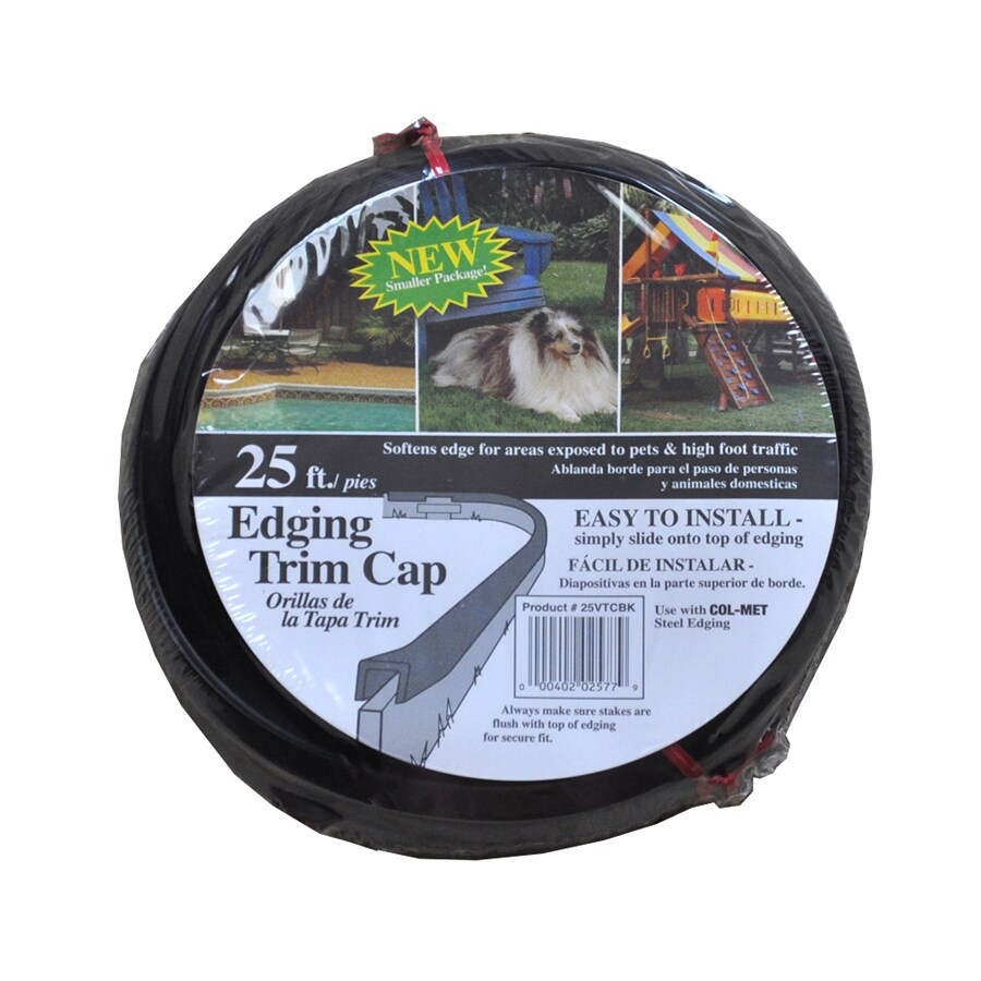 COLMET 300in Black Vinyl Landscape Edging Cap at