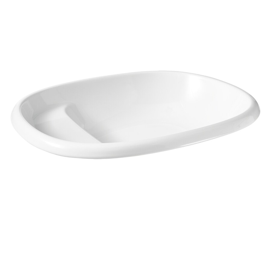 Mansfield Liquid White Drop-in Oval Bathroom Sink At Lowes.com