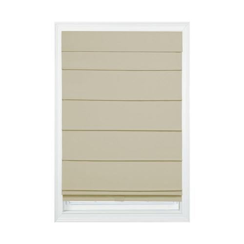 23in x 64in Sand Room Darkening Cordless Roman Shade in the Window