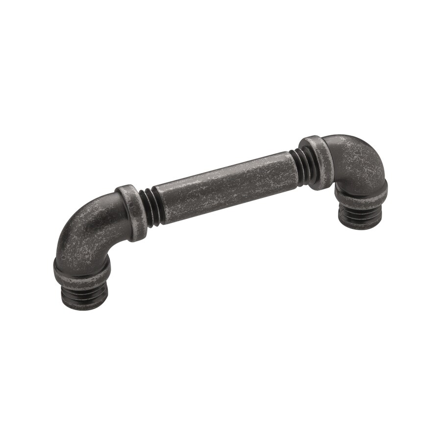 Hickory Hardware Pipeline Black Nickel Vibed Rectangular Bar