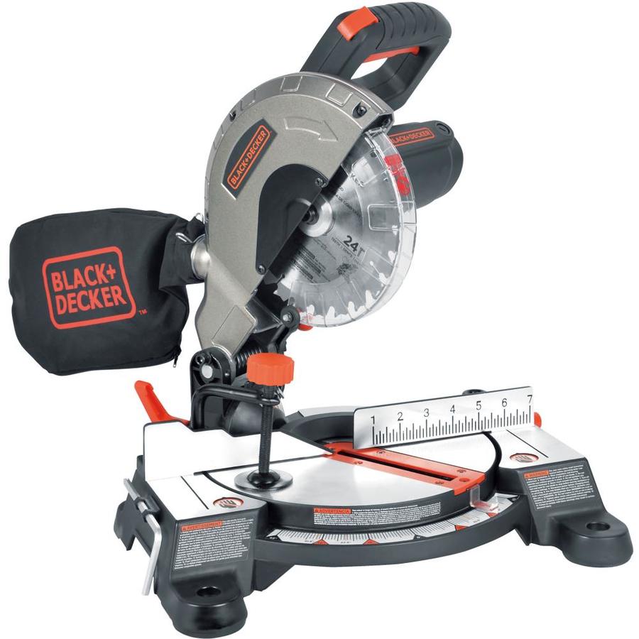 BLACK+DECKER Black + Decker Miter Saw 7-1/4-in 9-Amp Single Bevel ...