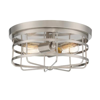 Designers Fountain Anson 13-in Satin Platinum Modern/Contemporary Flush Mount Light Designers Fountain Anson 13-in Satin Platinum Modern/Contemporary Flush Mount Light