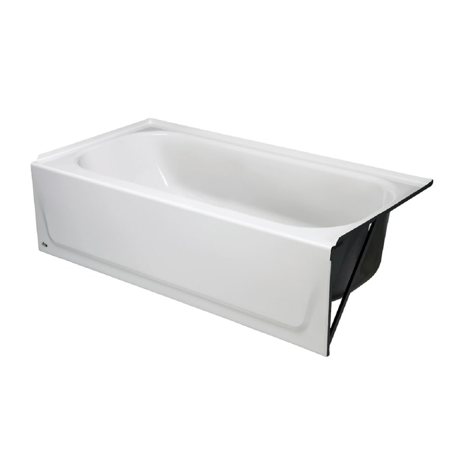 Briggs 2521-130-01 Enameled Steel Rectangular Alcove Bathtub with Right-Hand Drain (Common: 60-in x 30-in; Actual: 16.625-in x 60-in x 30-in)