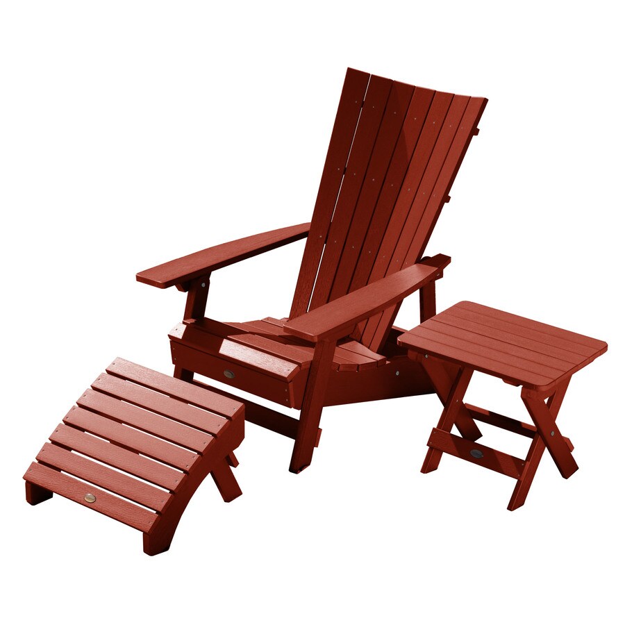 Red Plastic Adirondack Chairs Lowes : Durogreen Icon White With Bright