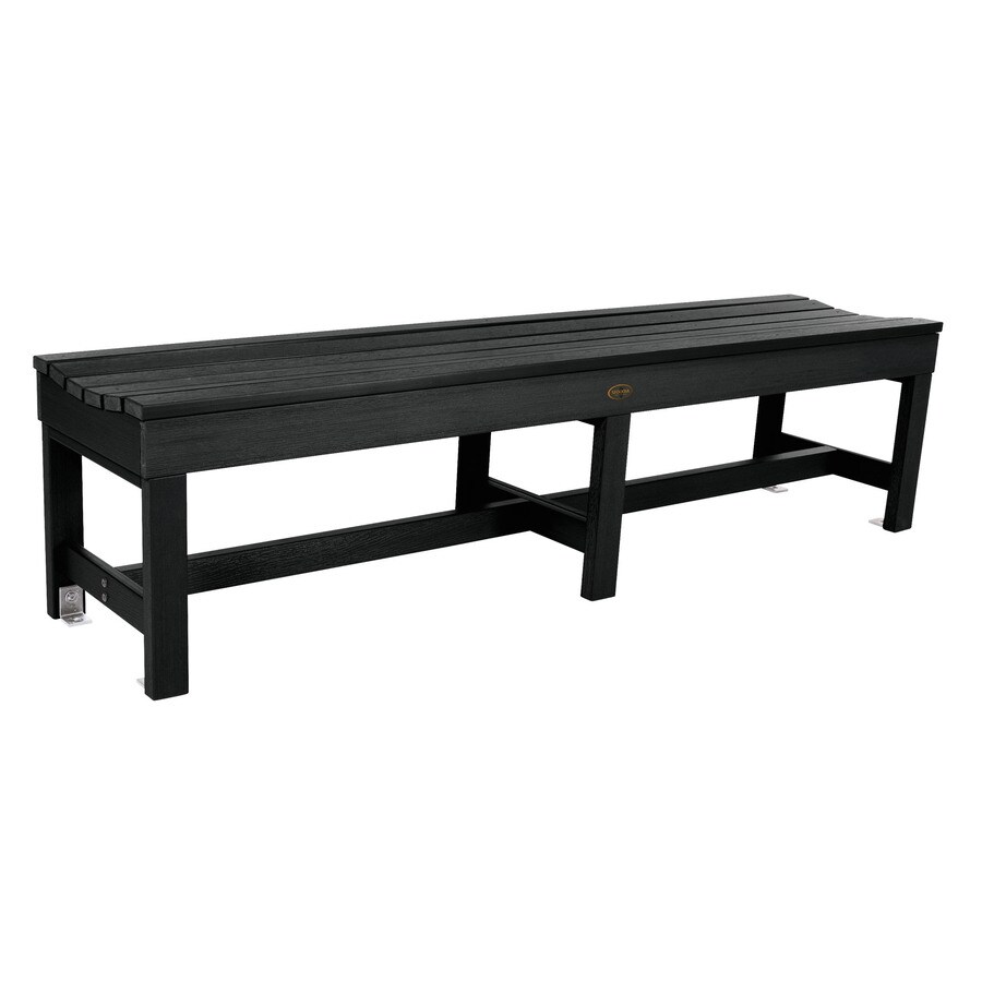 white outdoor backless bench