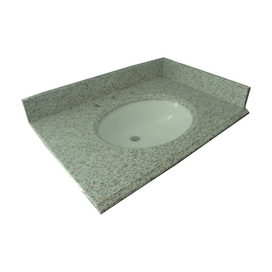 Allen Roth Mission White Granite Undermount Bathroom Vanity Top Common 25 In X 22 In Actual 25 In X 22 In In The Bathroom Vanity Tops Department At Lowescom