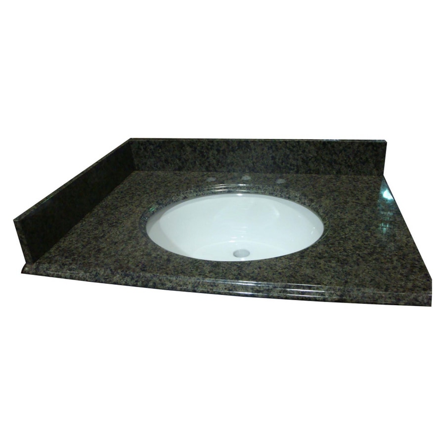 Allen Roth Spring Green Granite Undermount Bathroom Vanity Allen Roth Spring Green Granite Undermount Bathroom Vanity Top Common 25 In