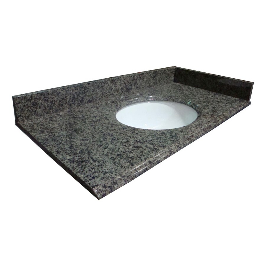 Allen Roth Spring Green Granite Undermount Bathroom Vanity Allen Roth Spring Green Granite Undermount Bathroom Vanity Top Common 61 In
