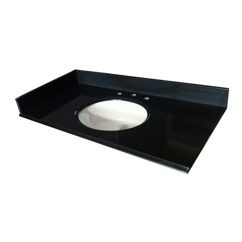 allen + roth Black Absolute Granite Undermount Bathroom Vanity Top