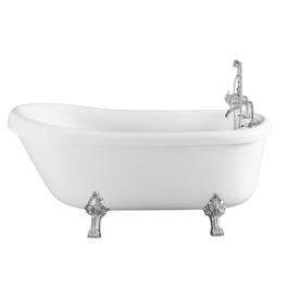 Ariel Bathtubs At Lowes Ariel 66 9 In White Acrylic Oval Right Hand Drain Freestanding Whirlpool Bathtub With Faucet