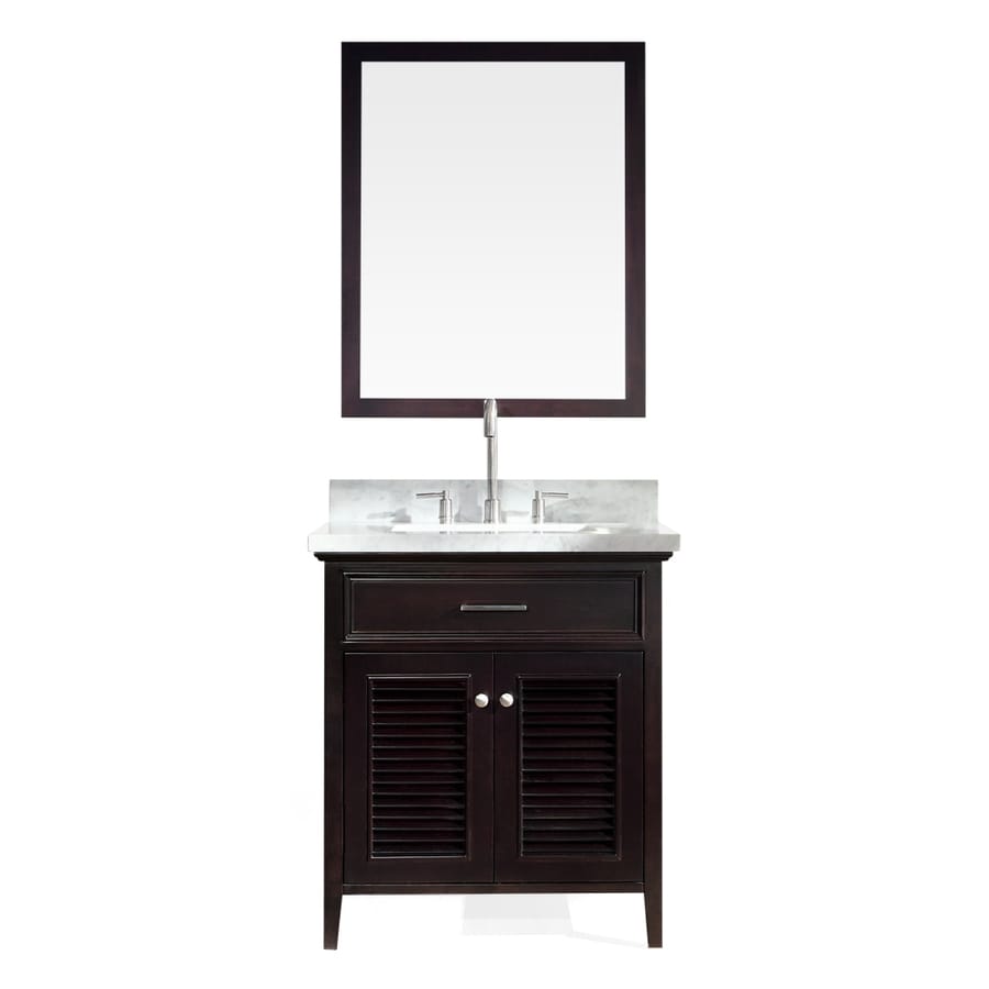 Ariel Kensington 31 In Espresso Single Sink Bathroom Vanity With