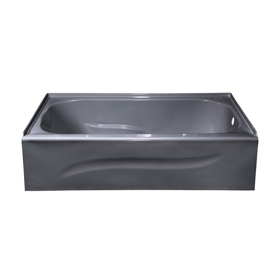 Style Selections Silver Metallic Acrylic Rectangular Skirted Style Selections Silver Metallic Acrylic Rectangular Skirted Bathtub With Right Hand Drain Common