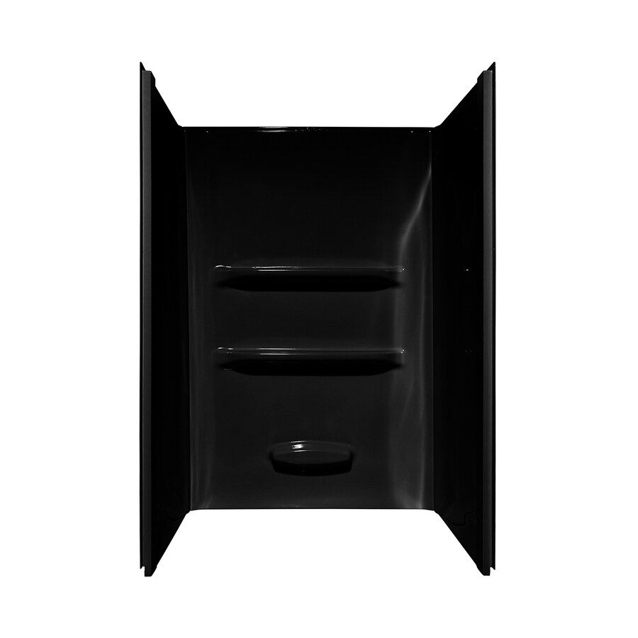 Style Selections Black Acrylic Shower Wall Surround Side and Back