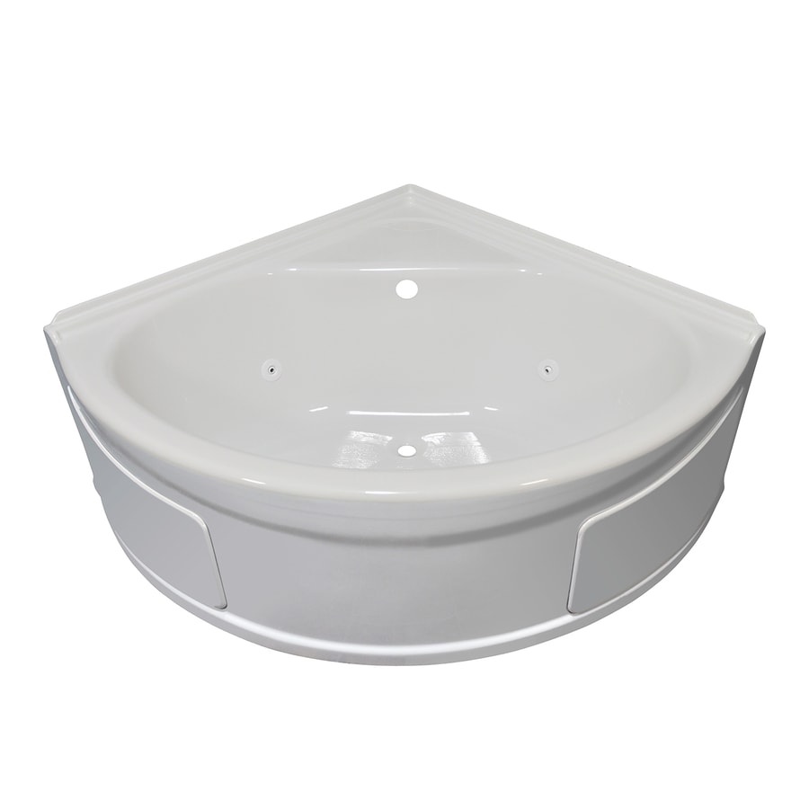 Shop Style Selections White Acrylic Corner Whirlpool Tub 48in