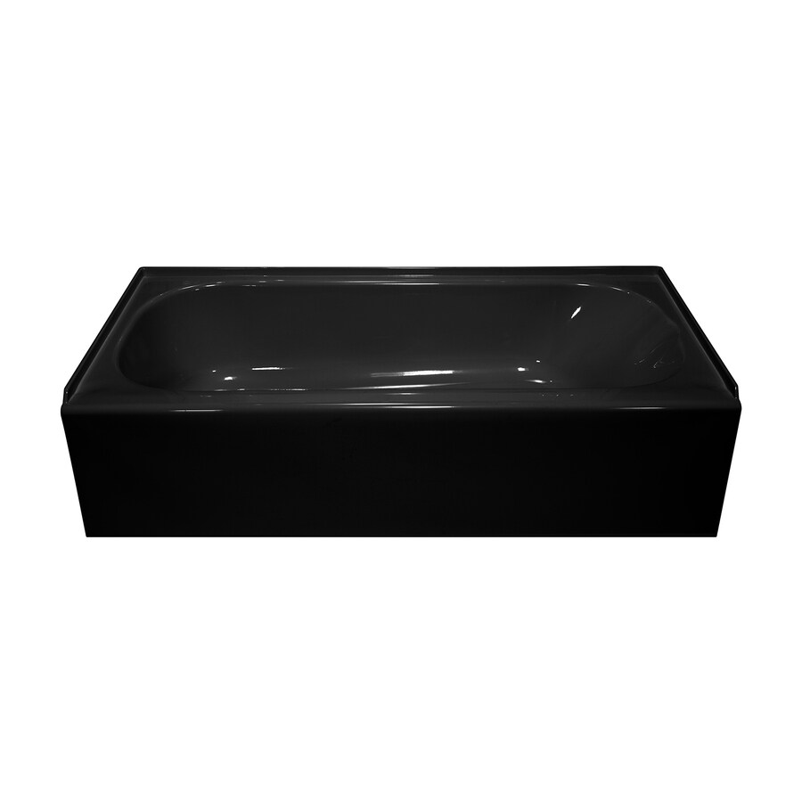 Style Selections Black Acrylic Oval In Rectangle Skirted Style Selections Black Acrylic Oval In Rectangle Skirted Bathtub With Left Hand Drain Common
