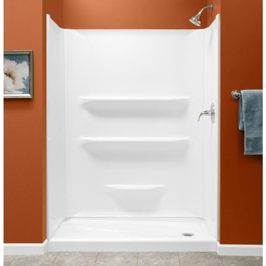 Style Selections White Shower Wall Surround Onepiece 54in x