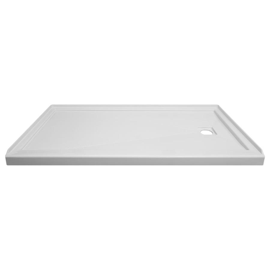 Tao 60 X 32 Acrylic Shower Base Floor White Square Right Drain