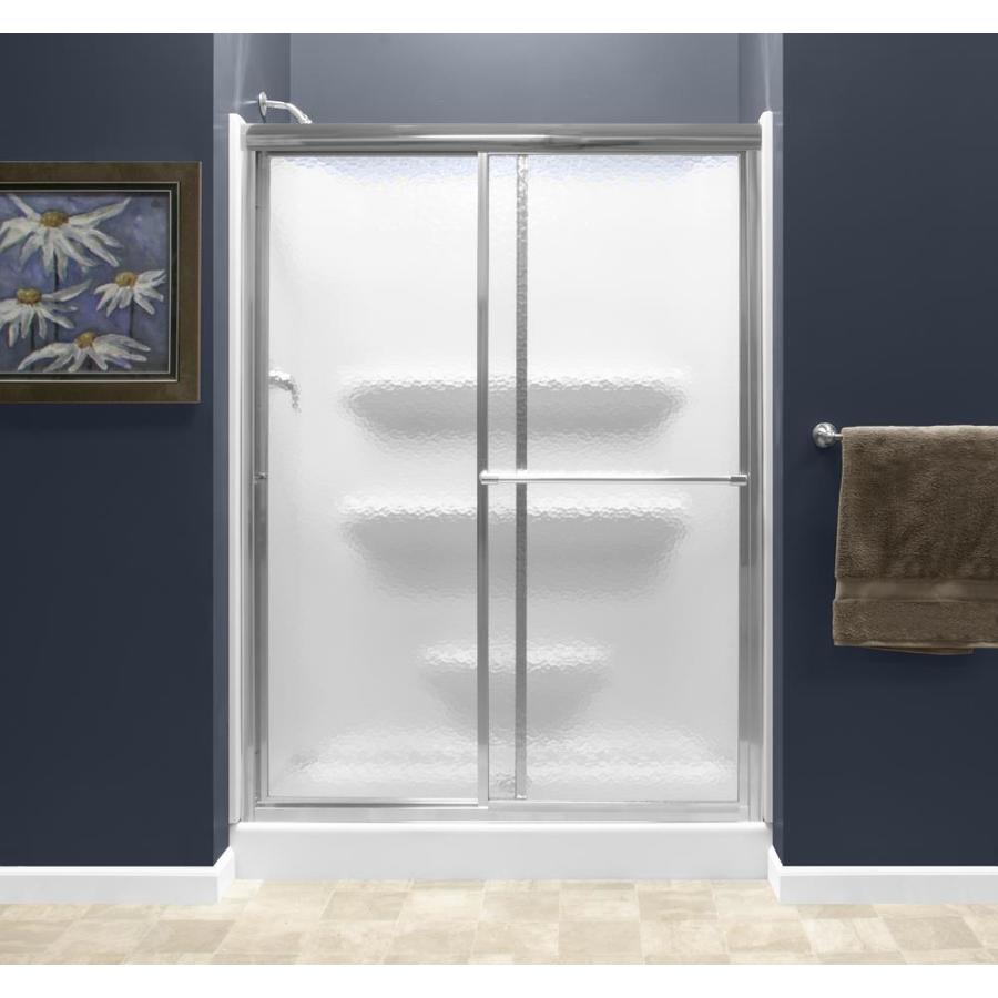 Style Selections Style Selections 54 x 27 White 3-Piece Alcove Shower Kit (Common: 54-in x 30-in; Actual: 54-in x 27-in)
